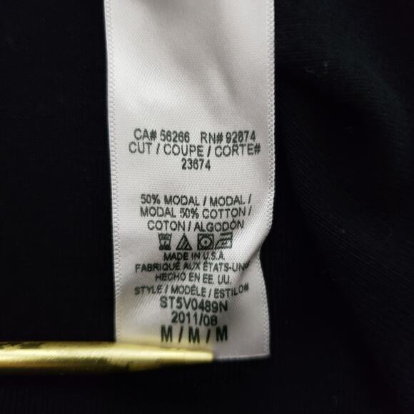 Splendid Boyfriend Cardigan Sweater Women M Roll Tab Long Sleeves Modal Black - Picture 11 of 12